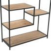 Bookcase Solid Firwood and Steel 90.5x35x180 cm