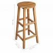 Bar Table and Stool Set 5 Pieces Solid Acacia Wood