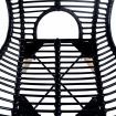 Dining Chairs 2 pcs Natural Rattan Black