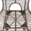 Dining Chairs 4 pcs Natural Rattan Brown