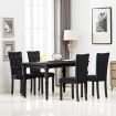 Dining Chairs 4 pcs Velvet Black