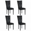 Dining Chairs 4 pcs Velvet Black