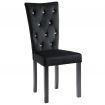 Dining Chairs 4 pcs Velvet Black