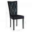 Dining Chairs 4 pcs Velvet Black