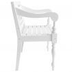 Batavia Chairs 2 pcs Solid Mahogany Wood White