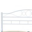 Bed Frame White Metal 153x203 cm Queen Size