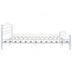 Bed Frame White Metal 153x203 cm Queen Size