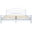 Bed Frame White Metal 153x203 cm Queen Size