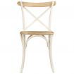 Cross Chairs 2 pcs Solid Mango Wood 51x52x84 cm White
