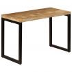 Dining Table 115x55x76 cm Solid Mango Wood and Steel