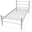 Bed Frame Grey Metal King Single Size