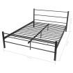 Bed Frame Black Metal Double Size
