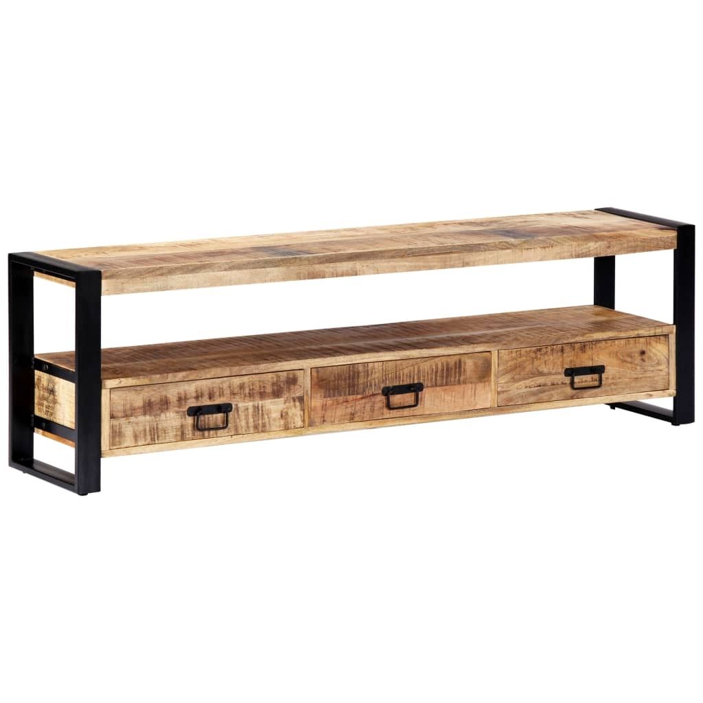 TV Cabinet 150x30x45 cm Solid Mango Wood