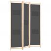 3-Panel Room Divider Grey 120x170x4 cm Fabric
