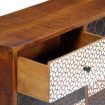 Sideboard with Printed Pattern 90x30x70 cm Solid Mango Wood