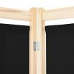 4-Panel Room Divider Black 160x170x4 cm Fabric