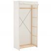 Wardrobe White 173x40x170 cm Fabric