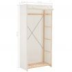 Wardrobe White 79x40x170 cm Fabric