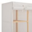 Wardrobe White 135x40x170 cm Fabric