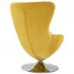 Swivel Egg Chair with Cushion Yellow Velvet