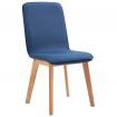 Dining Chairs 4 pcs Blue Fabric