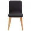 Dining Chairs 4 pcs Black Fabric