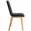 Dining Chairs 4 pcs Black Fabric