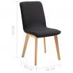 Dining Chairs 4 pcs Black Fabric