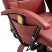 Massage Chair Wine Red Faux Leather