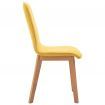 Dining Chairs 4 pcs Yellow Fabric