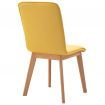 Dining Chairs 4 pcs Yellow Fabric