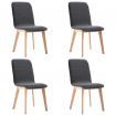 Dining Chairs 4 pcs Grey Fabric