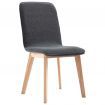 Dining Chairs 4 pcs Grey Fabric