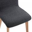 Dining Chairs 4 pcs Grey Fabric