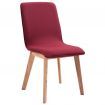 Dining Chairs 4 pcs Red Fabric