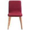 Dining Chairs 4 pcs Red Fabric