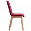 Dining Chairs 4 pcs Red Fabric