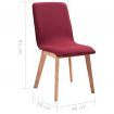 Dining Chairs 4 pcs Red Fabric