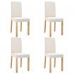 Dining Chairs 4 pcs Cream Faux Leather