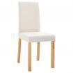 Dining Chairs 4 pcs Cream Faux Leather