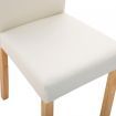 Dining Chairs 4 pcs Cream Faux Leather