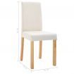 Dining Chairs 4 pcs Cream Faux Leather