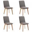 Dining Chairs 4 pcs Taupe Fabric