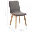 Dining Chairs 4 pcs Taupe Fabric