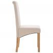 Dining Chairs 4 pcs Cream Fabric