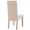 Dining Chairs 4 pcs Cream Fabric