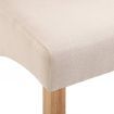 Dining Chairs 4 pcs Cream Fabric