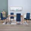 Dining Chairs 4 pcs Blue Fabric