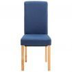 Dining Chairs 4 pcs Blue Fabric