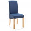 Dining Chairs 4 pcs Blue Fabric